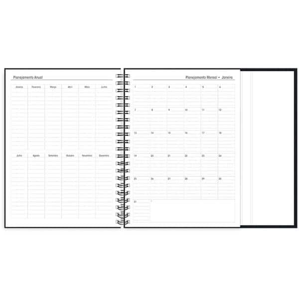 Caderno Executivo Universitário com Imã 80 Folhas Brief Executive Preto Spiral - PT 1 UN