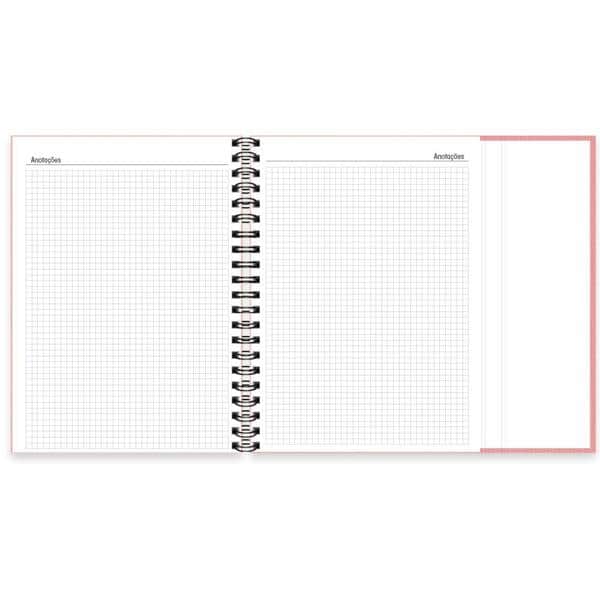 Caderno Executivo Universitário com Imã 160 Folhas Brief Executive Rosa Spiral - PT 1 UN