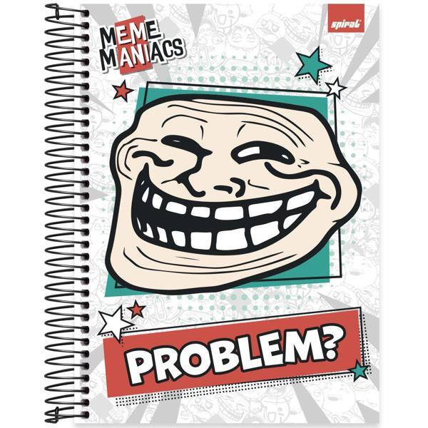 Caderno Universitário Capa Dura 10X1 160 Folhas Meme Maniacs Spiral - PT 1 UN