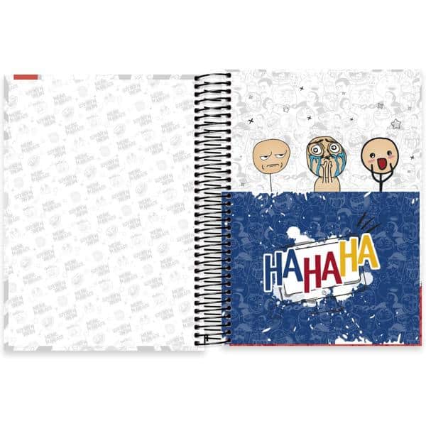 Caderno Universitário Capa Dura 10X1 160 Folhas Meme Maniacs Spiral - PT 1 UN