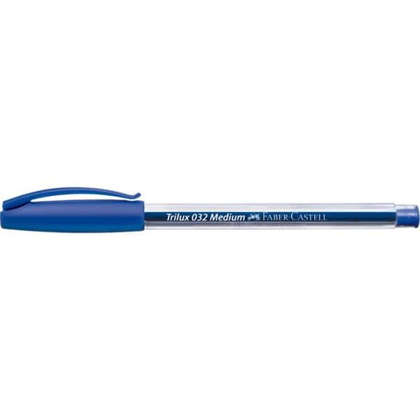 Caneta Esferográfica Trilux Azul 1.0mm Faber-Castell CX 50 UN