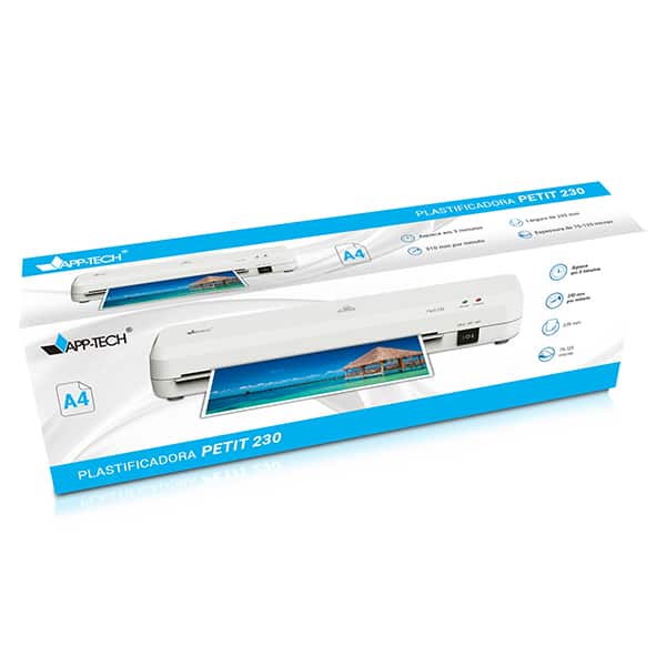 Plastificadora Petit 230 para polaseal, A4, 110v, 2 cilindros, APP-TECH - CX 1 UN